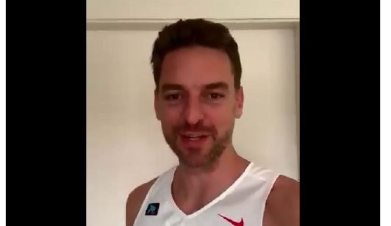 Pau Gasol celebra la victoria de la Final del Mundial de China 2019 Pau Gasol celebra la victoria de la Final del Mundial de China 2019