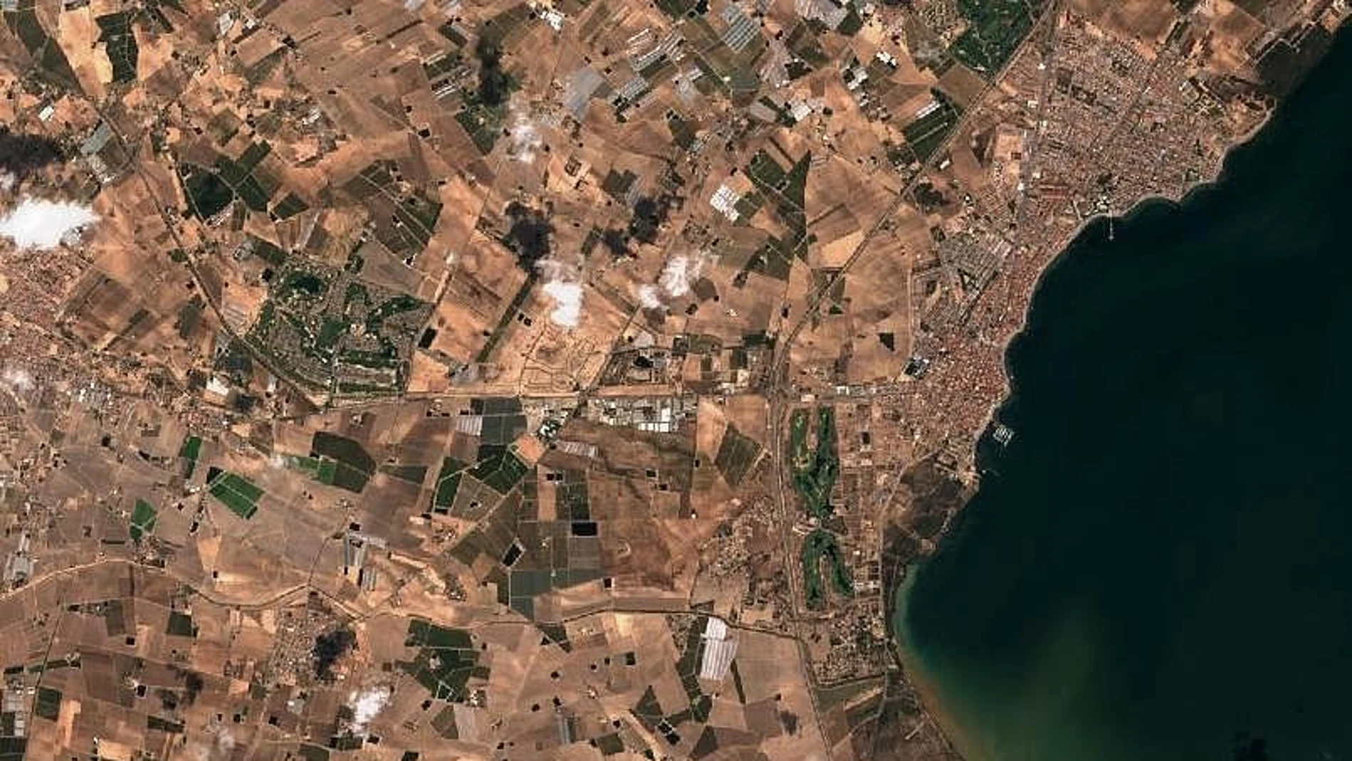 Imagen desde el espacio de los efectos de la gota fría Imagen desde el espacio de los efectos de la gota fría