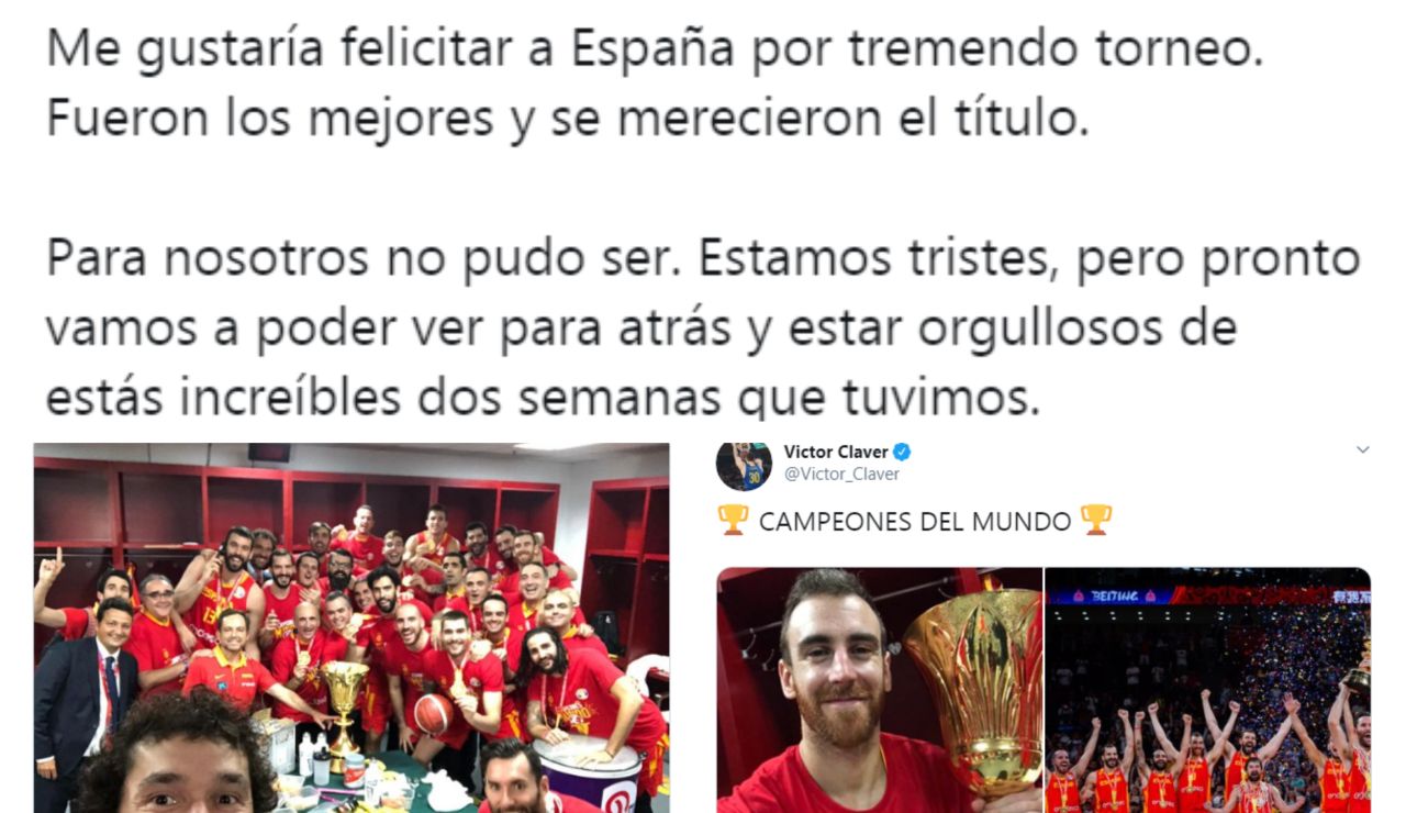 Reacciones tras ser campeones del mundo Reacciones tras ser campeones del mundo