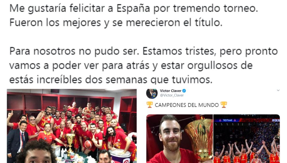 Reacciones tras ser campeones del mundo