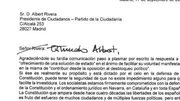 Carta de Sánchez a Rivera