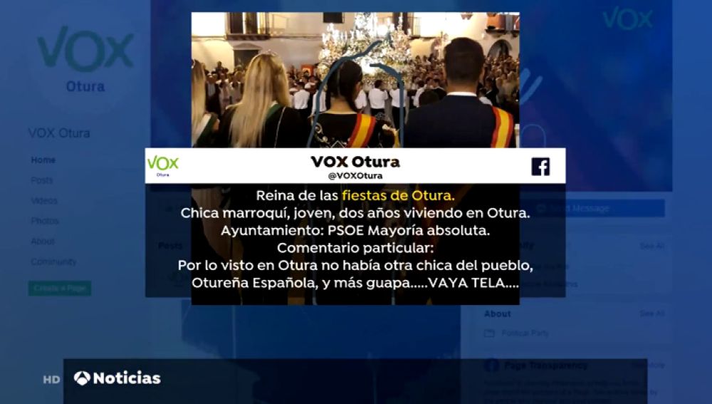 Vox critica que la reina de las fiestas de un pueblo de Granada sea marroquí: "Por lo visto en Otura no había otra chica"