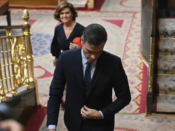 Pedro Sánchez, en el último día de pleno en el Congreso Pedro Sánchez, en el último día de pleno en el Congreso