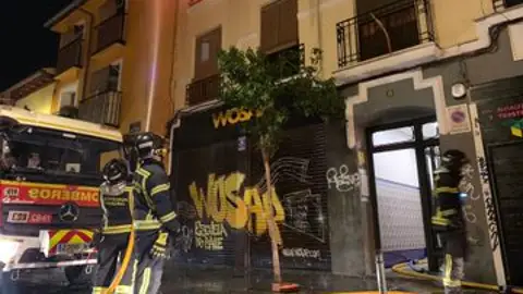 Incendio en una vivienda del barrio de Lavapiés Incendio en una vivienda del barrio de Lavapiés