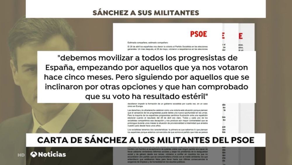 Sánchez llama a sus militantes a las urnas: "El PSOE no tiene que hacer ningún cambio ideológico ni fingir nada"