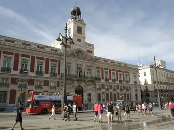 Imagen de archivo de la Puerta del Sol de Madrid Imagen de archivo de la Puerta del Sol de Madrid