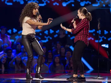 Rosario Flores y Lidia España cantan ‘Gloria a ti’ en las Audiciones a ciegas de ‘La Voz Kids’ Rosario Flores y Lidia España cantan ‘Gloria a ti’ en las Audiciones a ciegas de ‘La Voz Kids’