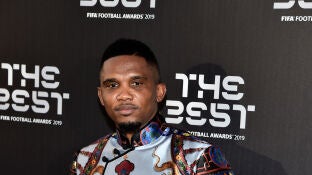 Samuel Eto'o, posando en la gala 'The Best'