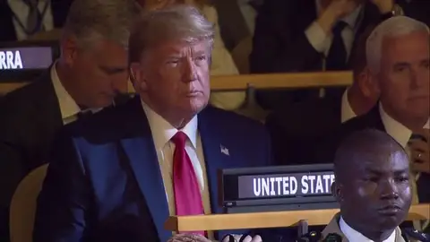 Trump se pasa brevemente por la Cumbre del Cclima de la ONU pero sin intervenir Trump se pasa brevemente por la Cumbre del Cclima de la ONU pero sin intervenir