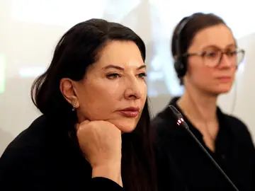 La artista Marina Abramovic. La artista Marina Abramovic.