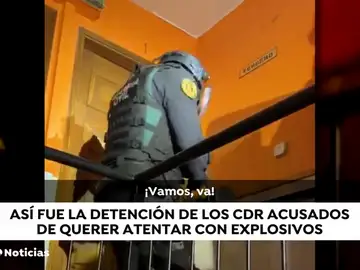 Los CDR detenidos pasan la noche en la Comandancia de la Guardia Civil de Tres Cantos (Madrid), donde prestarán declaración Los CDR detenidos pasan la noche en la Comandancia de la Guardia Civil de Tres Cantos (Madrid), donde prestarán declaración