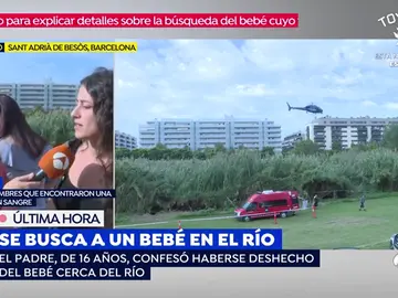 Se busca a bebé en el río Se busca a bebé en el río