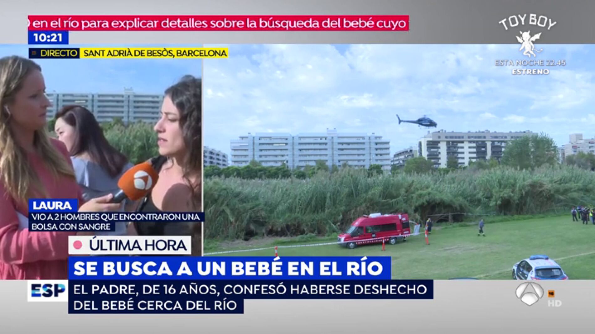 Se busca a beb&eacute; en el r&iacute;o
