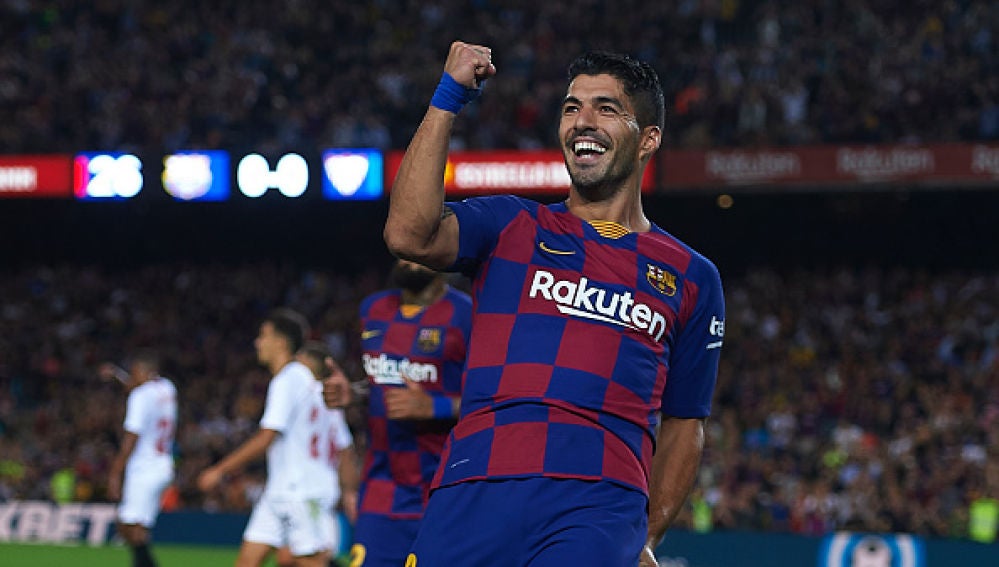Luis Suárez, goleador ante el Sevilla