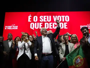 Antonio Costa en un acto de campaña en Portugal Antonio Costa en un acto de campaña en Portugal