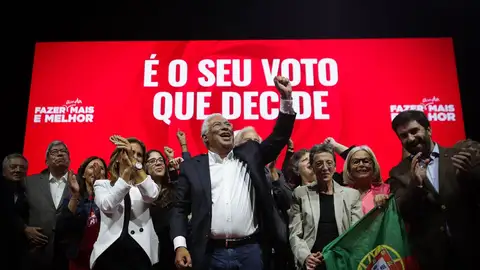 Antonio Costa en un acto de campaña en Portugal Imagen de archivo de Antonio Costa