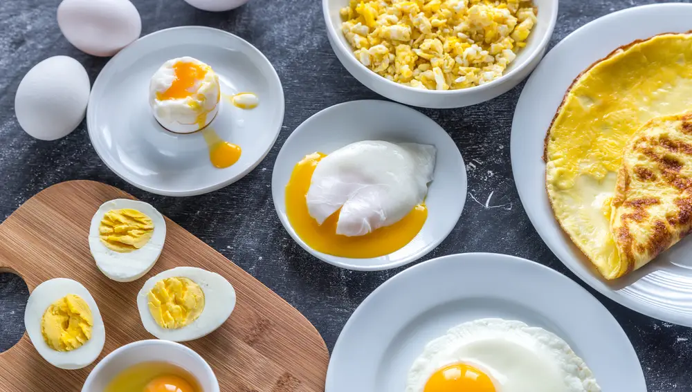 Distintos platos a base de huevo