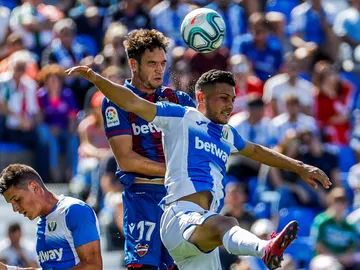 Momento del partido entre Leganés y Levante en Butarque Momento del partido entre Leganés y Levante en Butarque