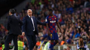 Demb&eacute;l&eacute;, tras ser expulsado contra el Sevilla