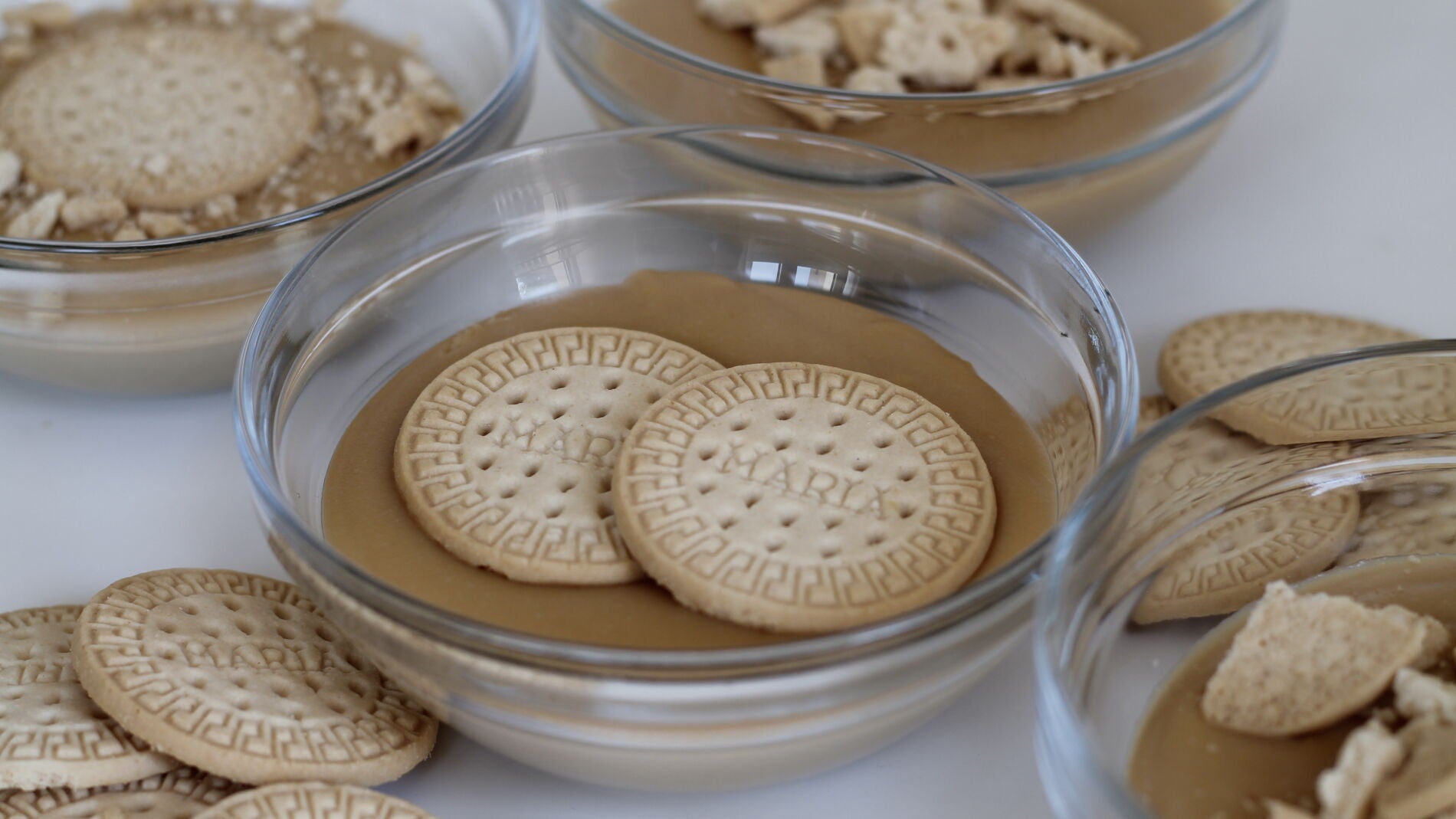 Crema de galletas María y caramelo