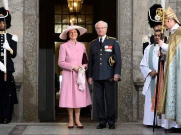 Los reyes de Suecia Silvia y Carlos XVI Gustavo