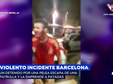 Violenta detención en Barcelona