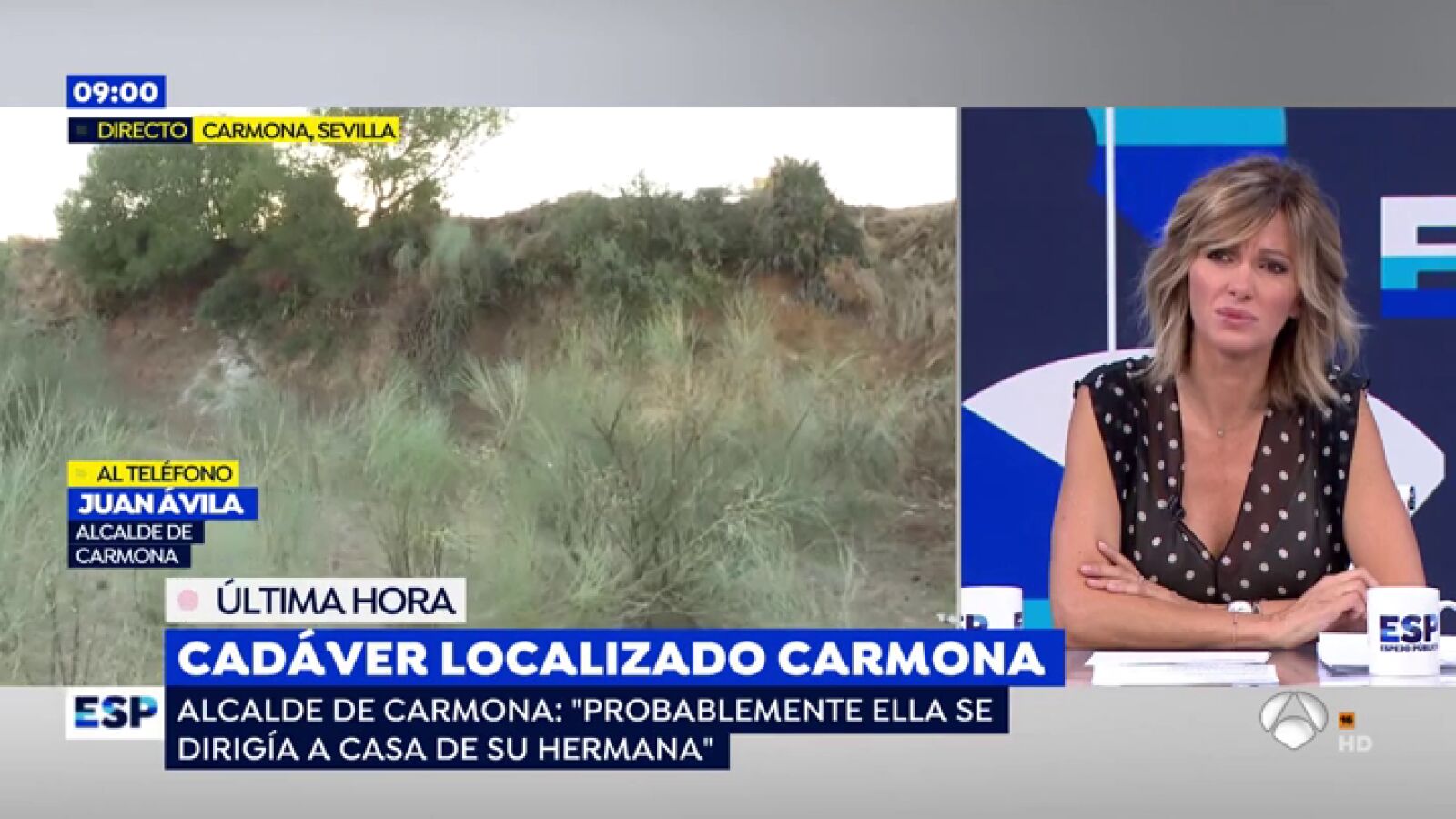 El alcalde de Carmona cree que la causa del fallecimiento de la mujer desaparecida fue la desorientación