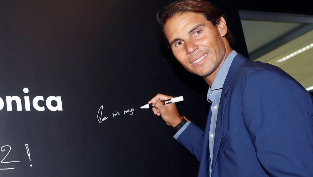 Rafa Nadal en un acto en Madrid
