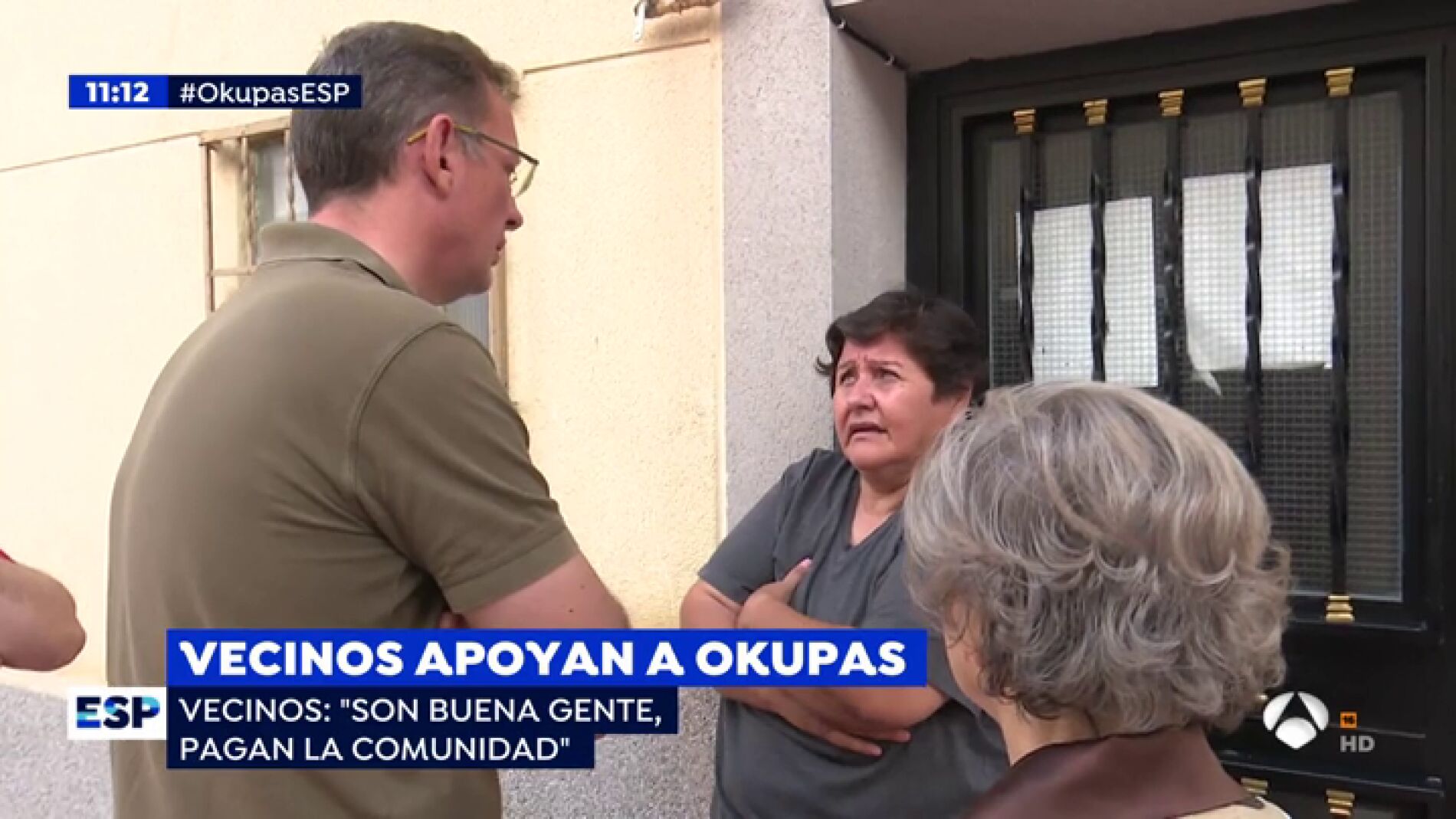 Vecinos que apoyan okupas