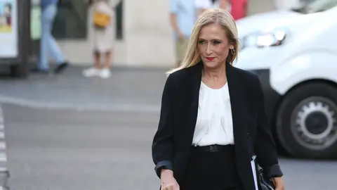 La expresidenta madrileña Cristina Cifuentes, a su llegada a la Audiencia Nacional. La expresidenta madrileña Cristina Cifuentes, a su llegada a la Audiencia Nacional.