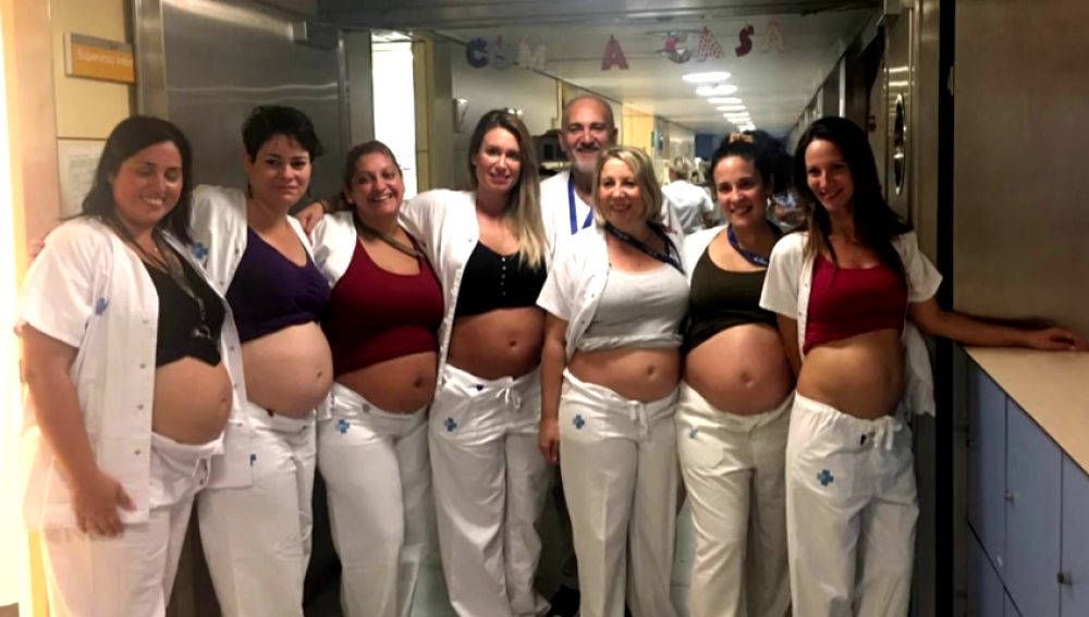 Siete enfermeras de Neonatos del Vall d'Hebron se quedan embarazadas a la vez