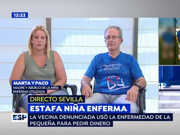 Padres de una niña enferma. Padres de una niña enferma.