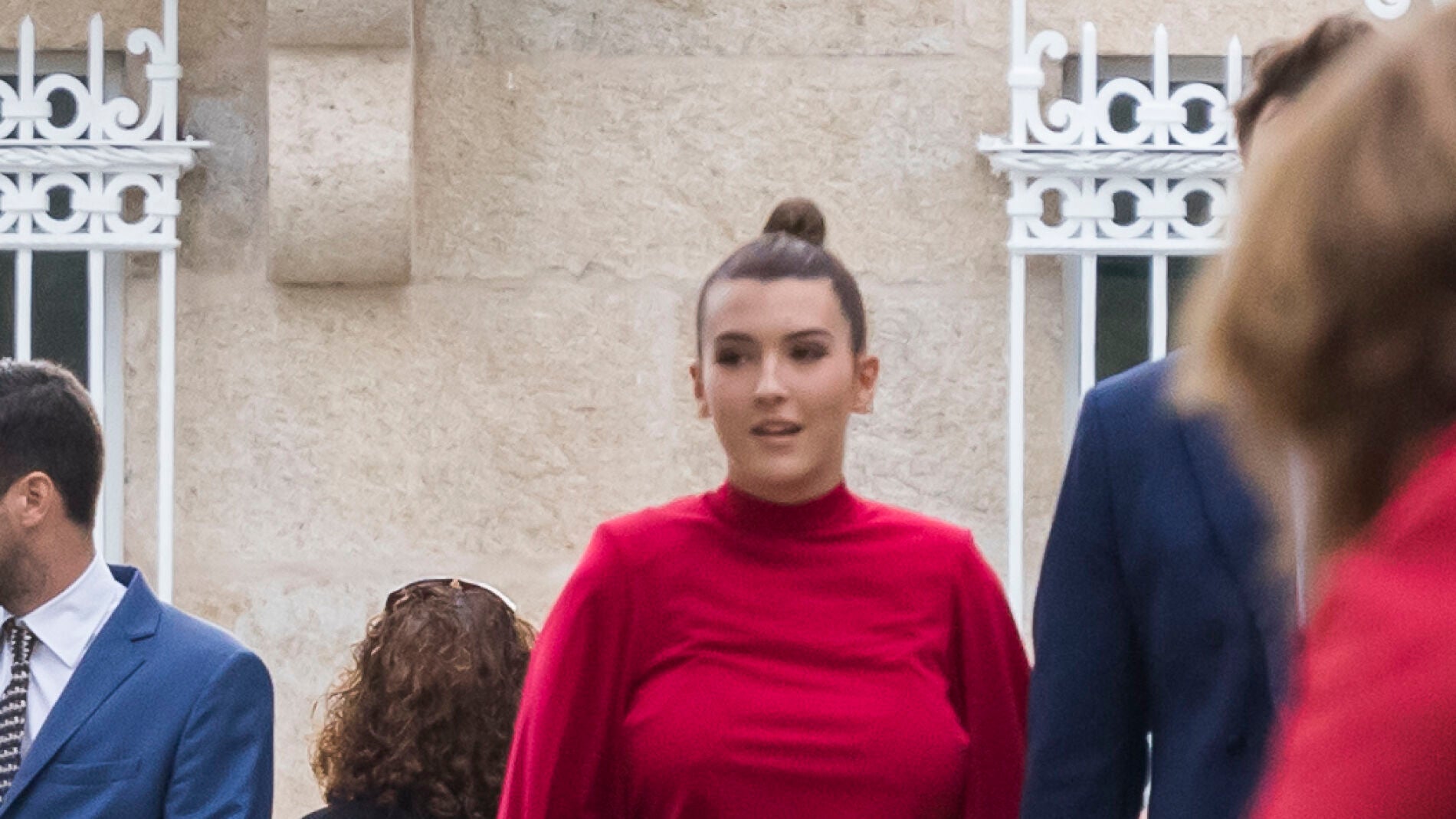 Alba Díaz durante la boda del amigo de su novio, Javier Calle 