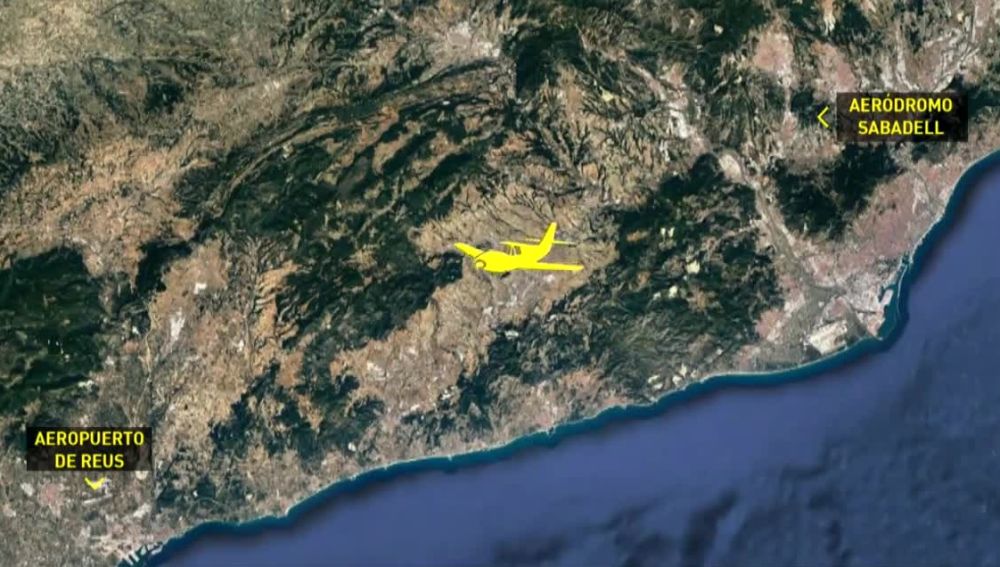 Recorrido de la avioneta que se ha estrellado en Tarragona