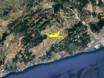 Recorrido de la avioneta que se ha estrellado en Tarragona