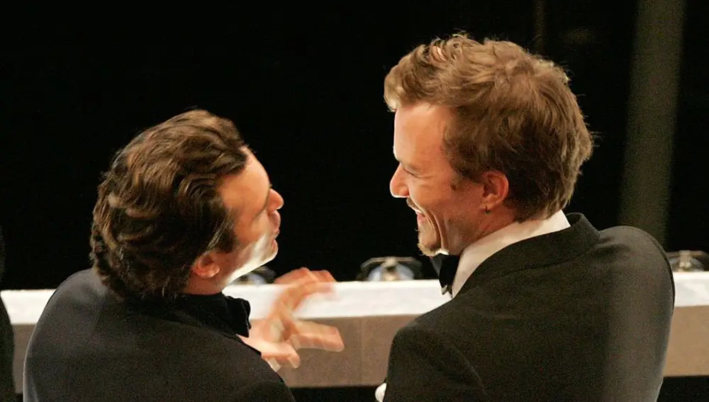 Joaquin Phoenix y Heath Ledger en 2007
