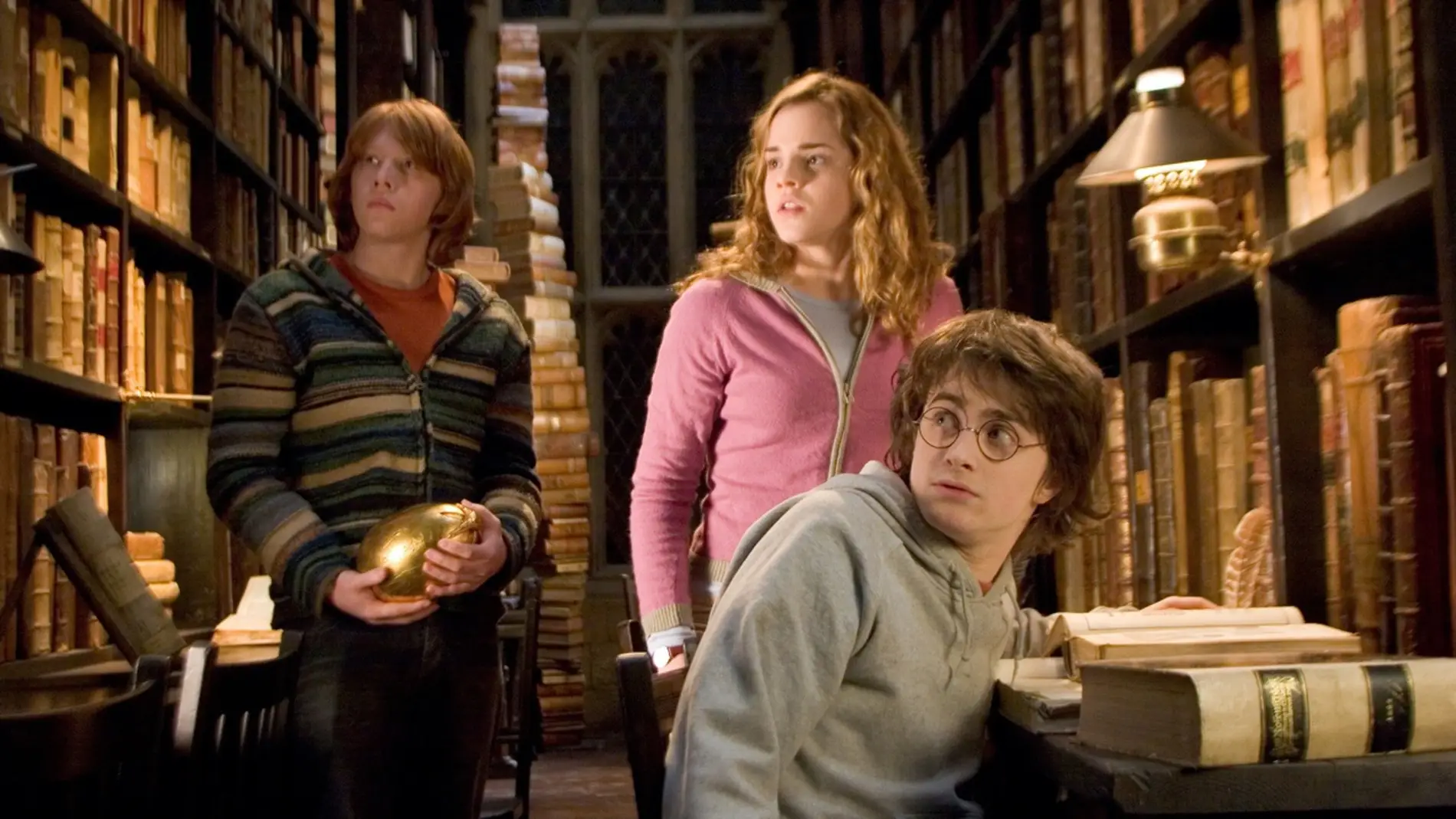 Harry, Hermione y Ron en 'Harry Potter'