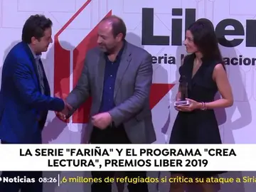 'Fariña' y 'Crea Lectura' recogen sus Premios Liber 2019 'Fariña' y 'Crea Lectura' recogen sus Premios Liber 2019