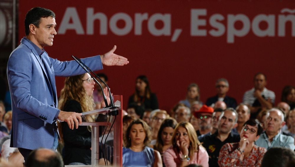 El secretario general del PSOE y presidente del Gobierno en funciones, Pedro Sánchez