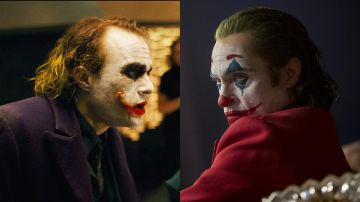 Heath Ledger y Joaquin Phoenix en sus interpretaciones como 'Joker'