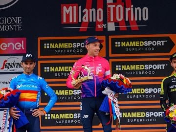 El podio del Giro de Lombardía