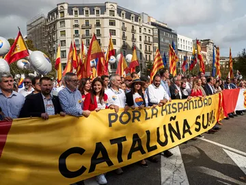 Manifestación en Barcelona por el Día de la Hispanidad Manifestación en Barcelona por el Día de la Hispanidad