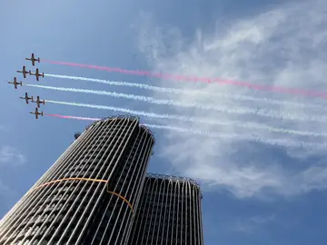 La Patrulla Águila sobre el cielo de Madrid La Patrulla Águila sobre el cielo de Madrid