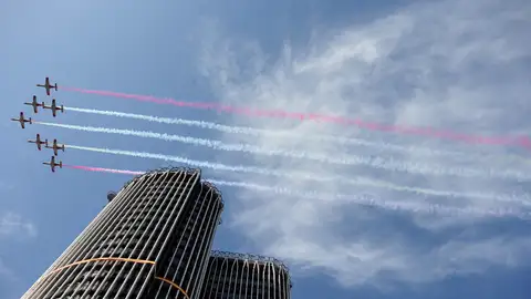 La Patrulla Águila sobre el cielo de Madrid La Patrulla Águila sobre el cielo de Madrid
