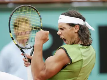 Rafa Nadal, en Roland Garros 2005 Rafa Nadal, en Roland Garros 2005