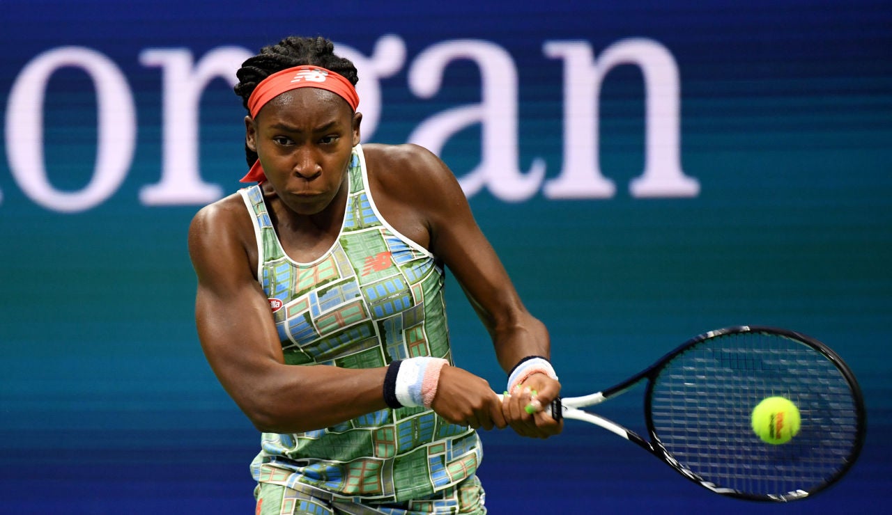 Cori Gauff, durante un partido de tenis Cori Gauff, durante un partido de tenis