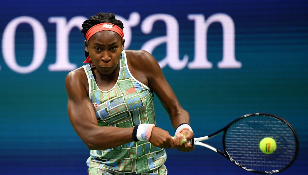 Cori Gauff, durante un partido de tenis