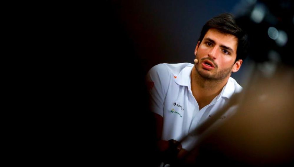 Carlos Sainz en sala de prensa
