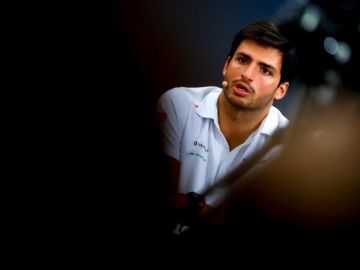 Carlos Sainz en sala de prensa 