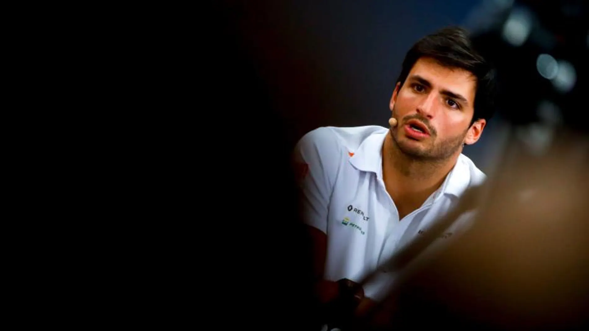 Carlos Sainz en sala de prensa Carlos Sainz en sala de prensa